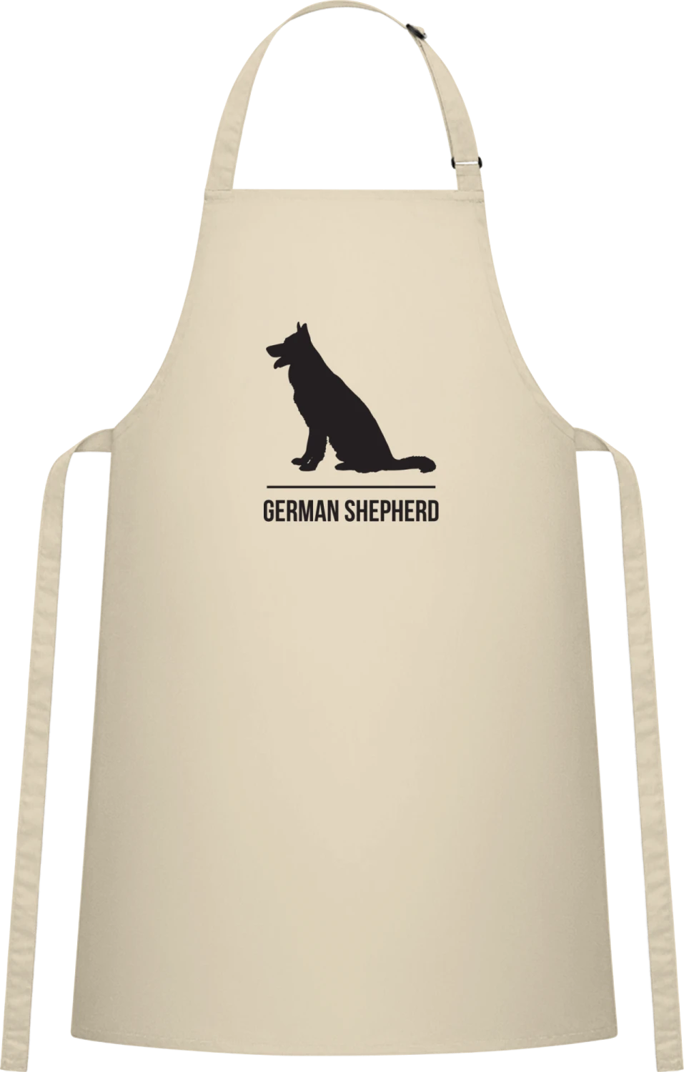 German Shepherd - Natural Cotton Bib Apron - Front