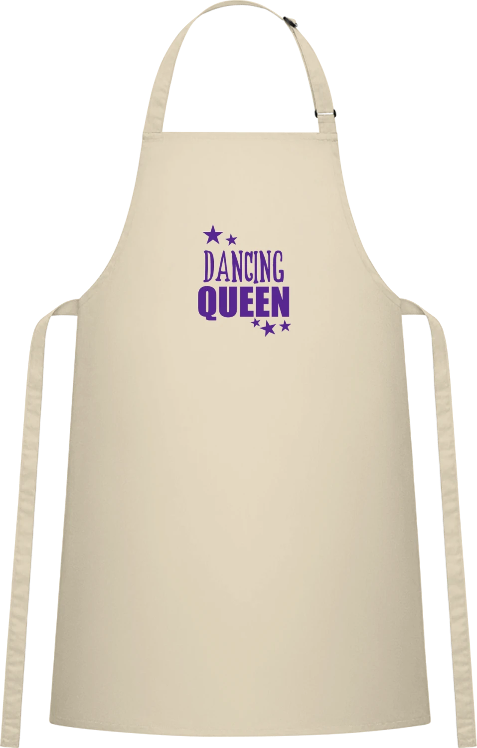 Star Dancing Queen - Natural Cotton Bib Apron - Front