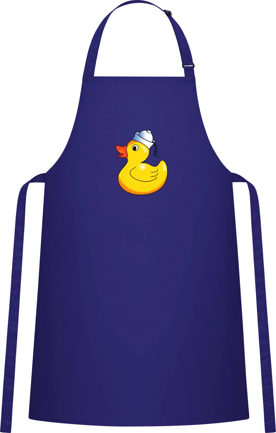 Sailor Duck - Royal Blue Cotton Bib Apron - Front