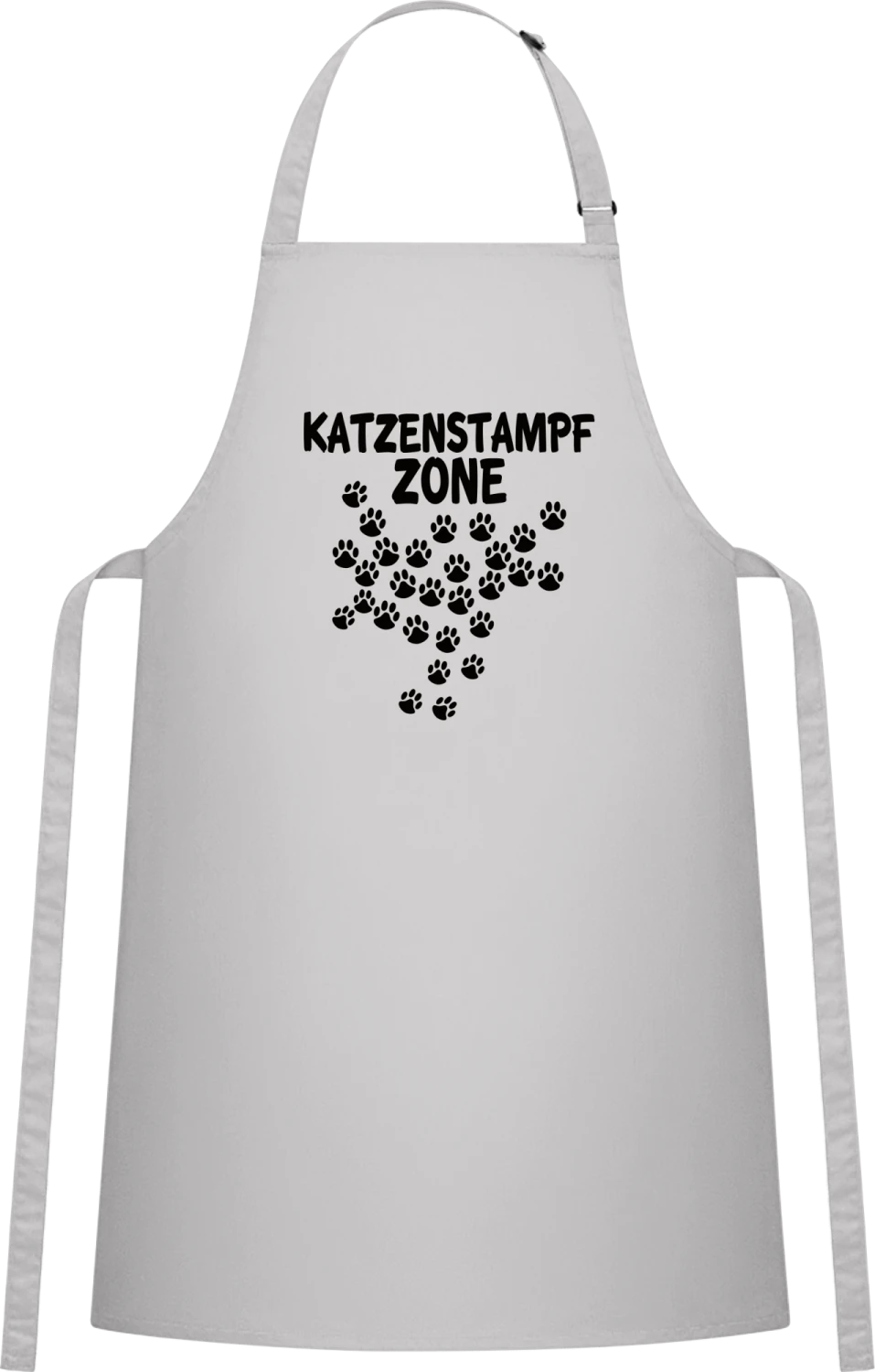 Katzenstampfzone - Silver Cotton Bib Apron - Front