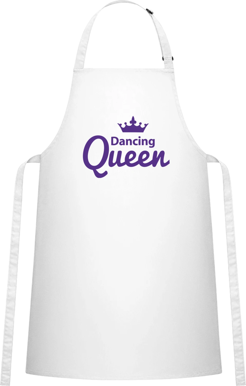 Dancing Queen - White Cotton Bib Apron - Front