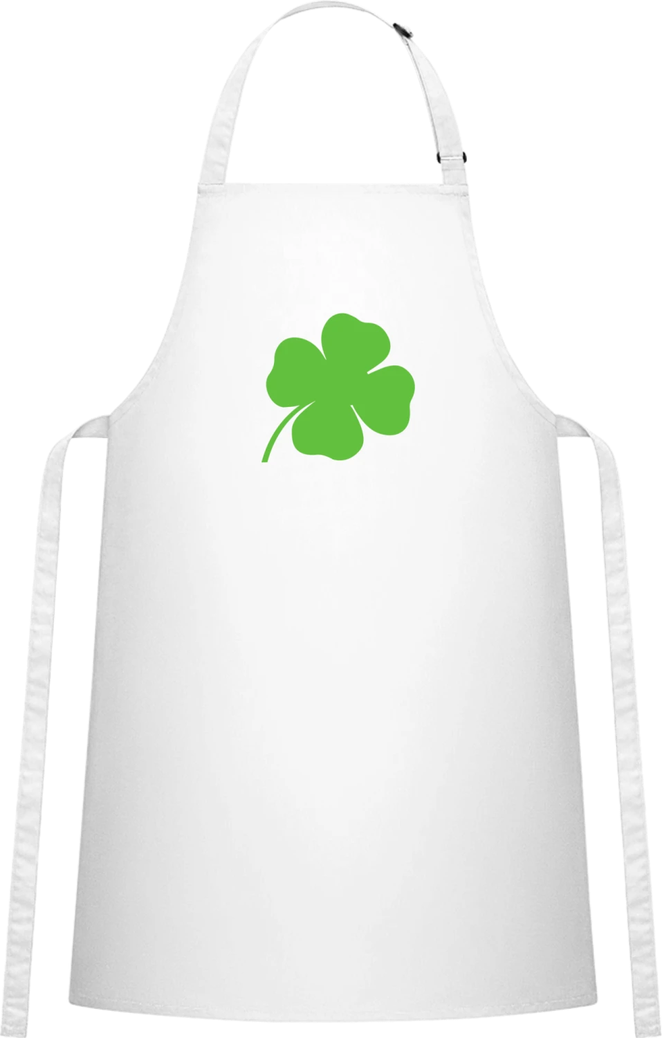 Kleeblatt - White Cotton Bib Apron - Front