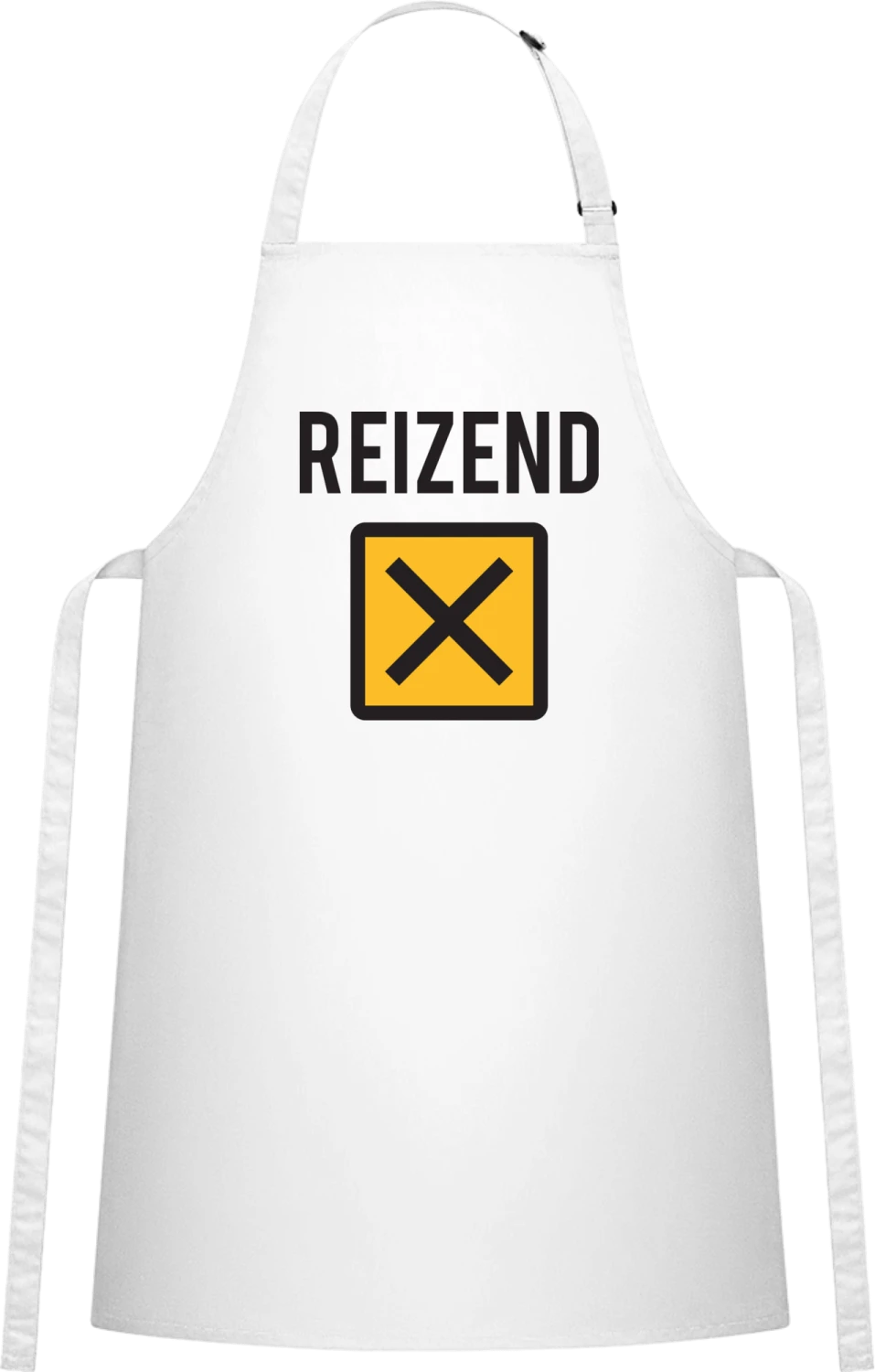 Reizend Warnzeichen - White Cotton Bib Apron - Front