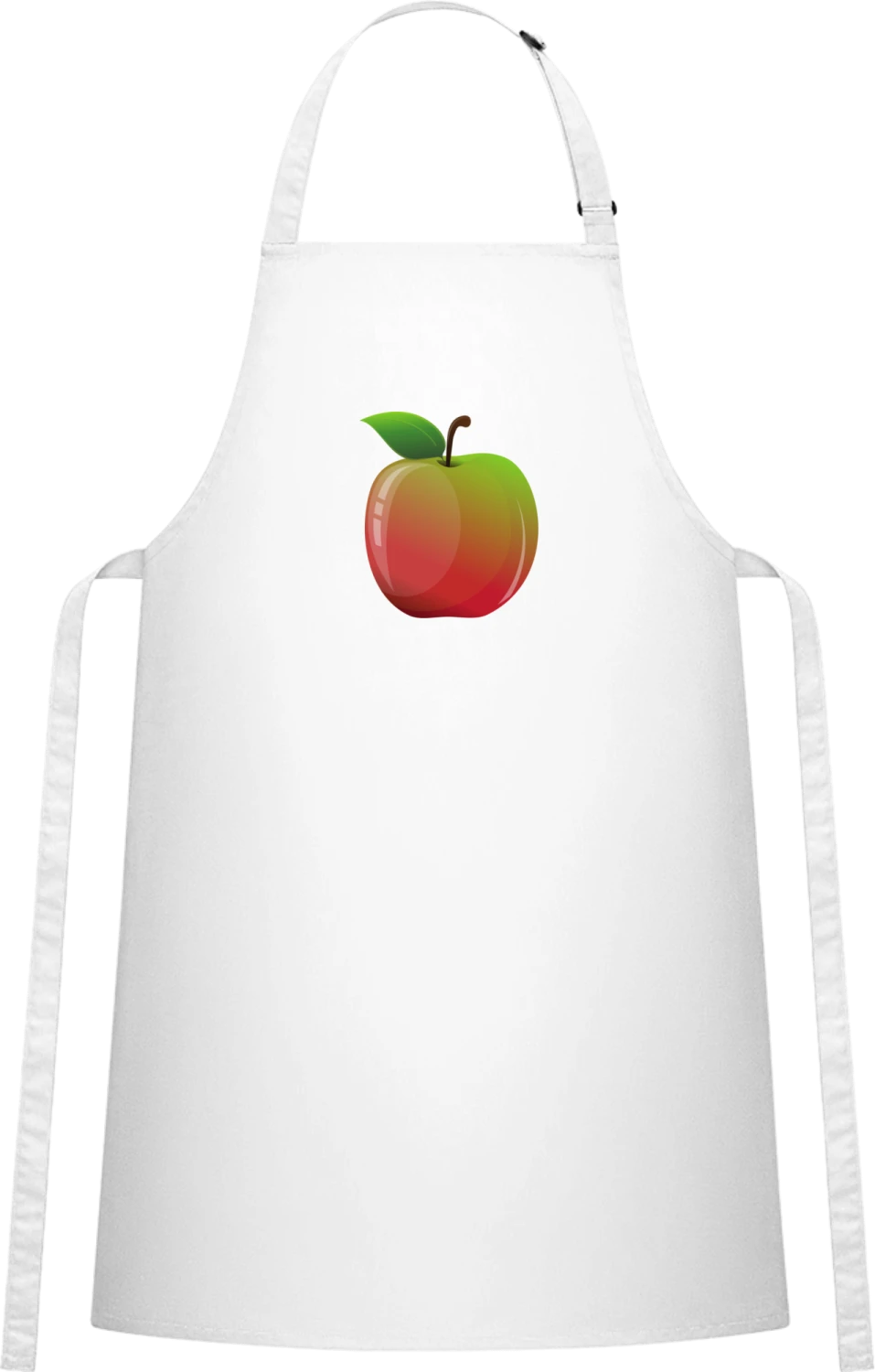 Apfel - White Cotton Bib Apron - Front