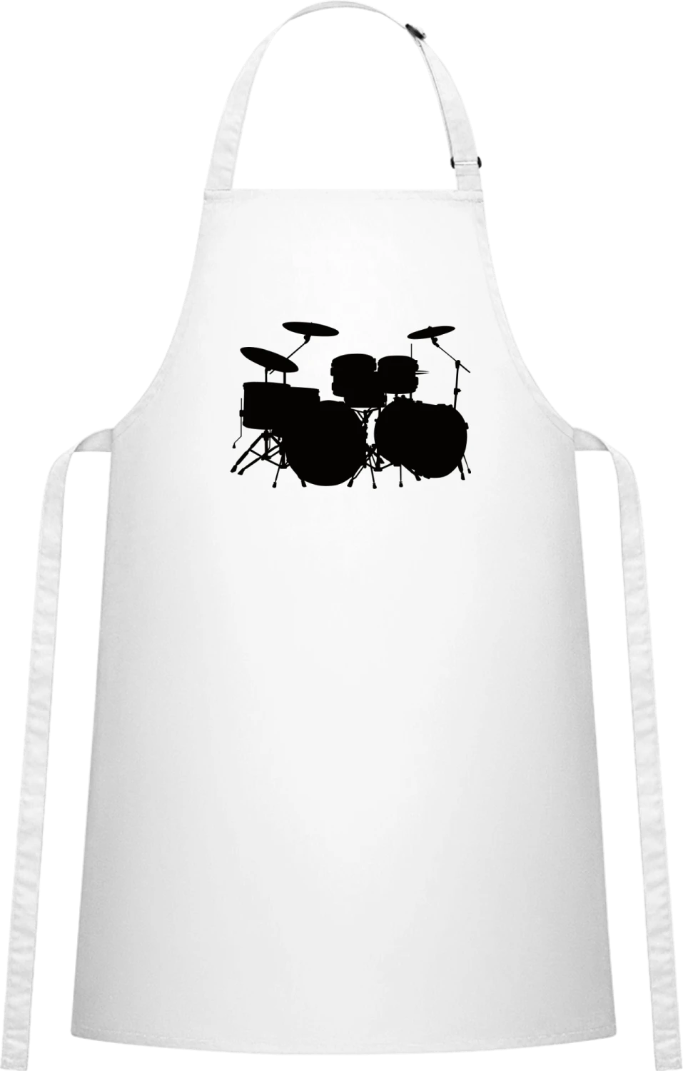 Schlagzeug - White Cotton Bib Apron - Front