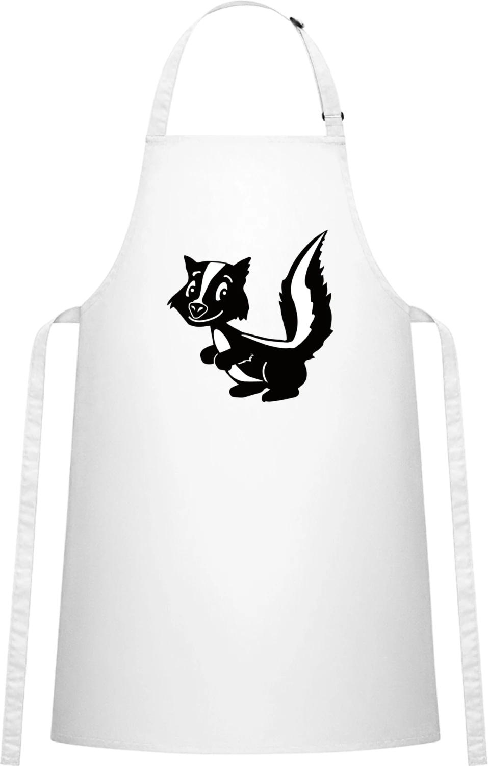 Stinktier - White Cotton Bib Apron - Front