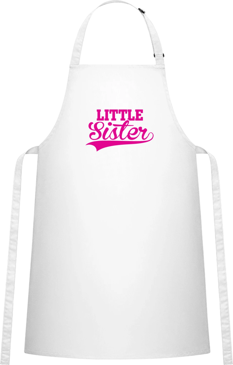 Little Sister Vintage - White Cotton Bib Apron - Front