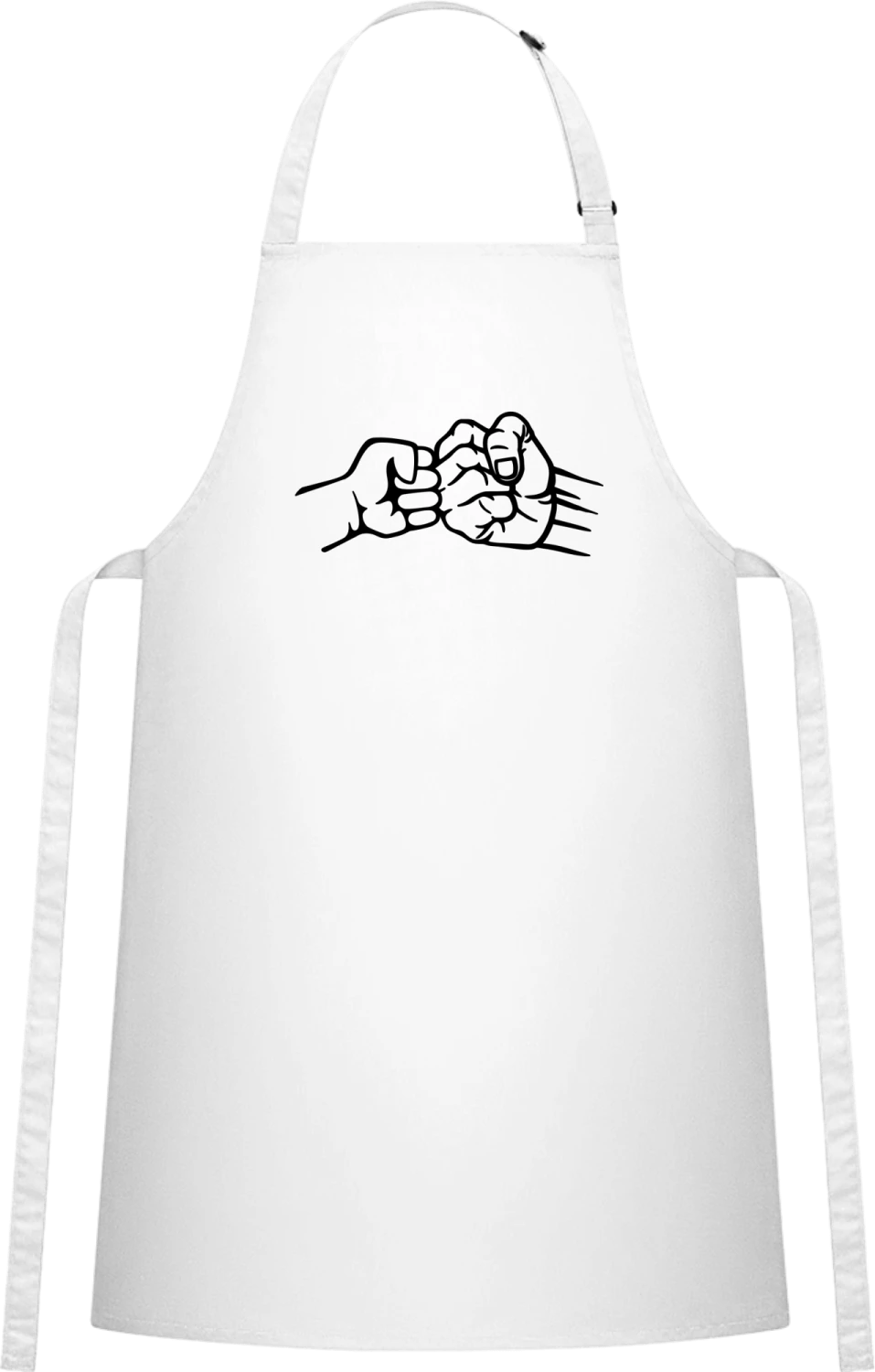 Father And Son - White Cotton Bib Apron - Front