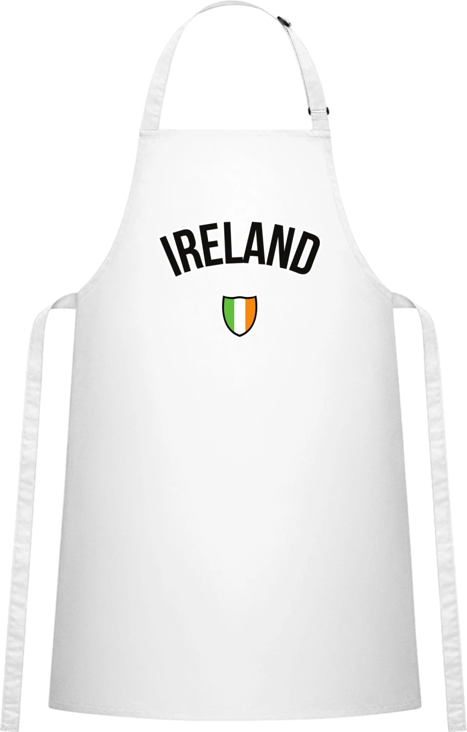 I Love Ireland - White Cotton Bib Apron - Front