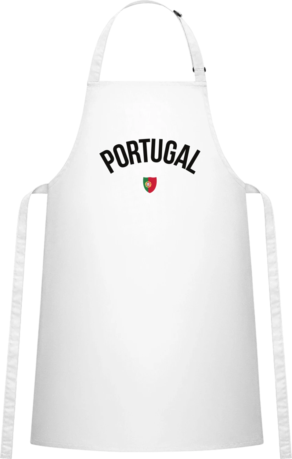 PORTUGAL Football Fan - White Cotton Bib Apron - Front