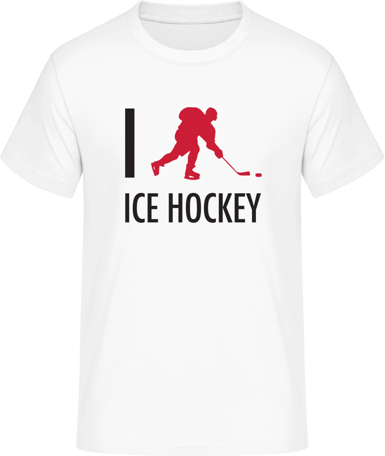 I Love Ice Hockey - Front_Weiß