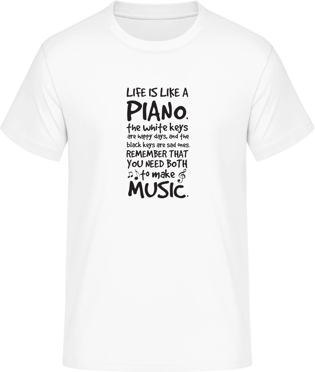 Life Is Like A Piano - Front_Weiß