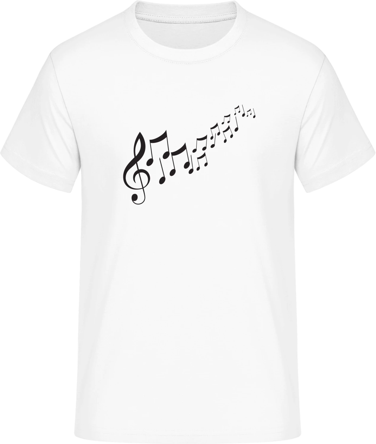 Dancing Music Notes - Front_Weiß