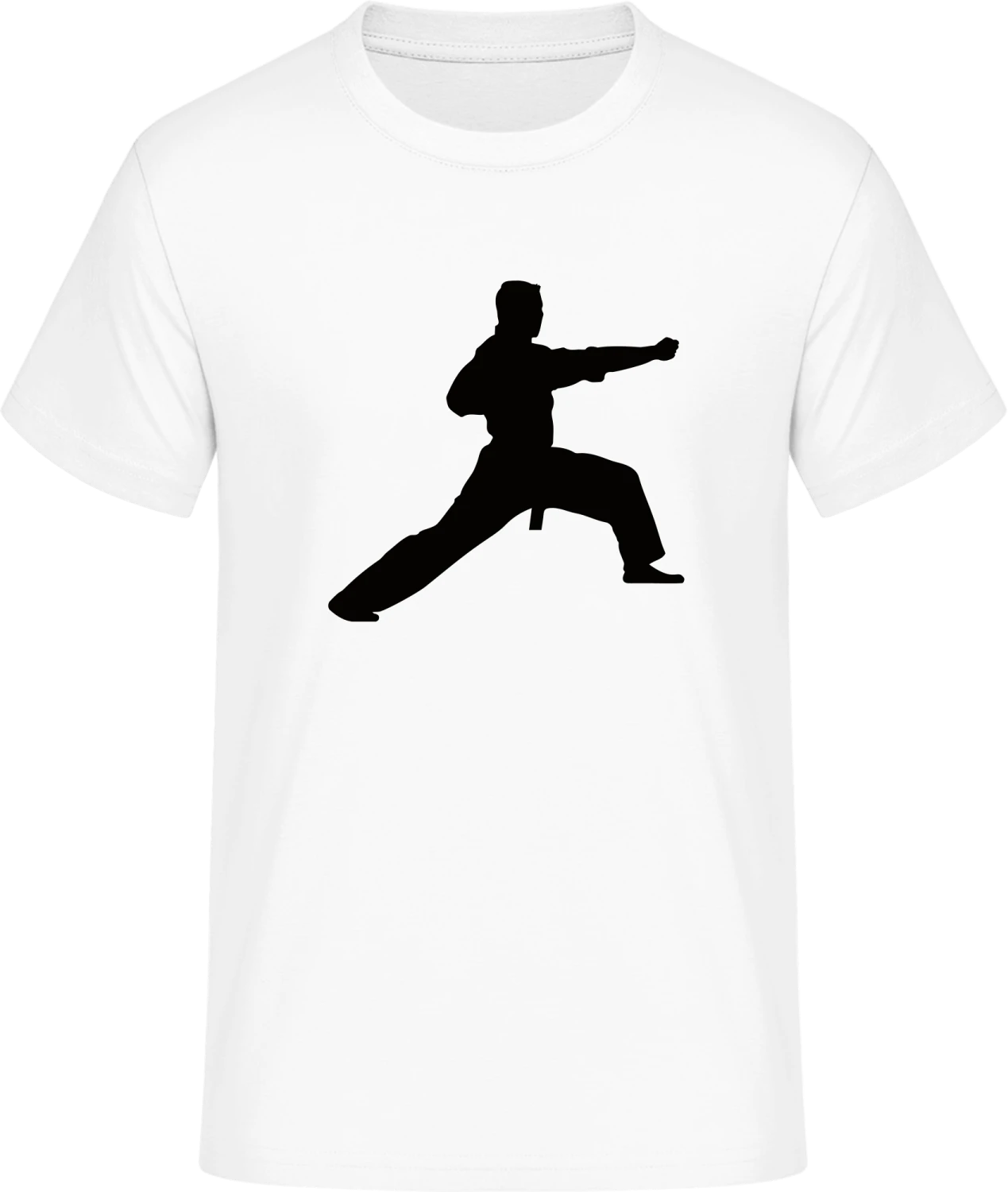 Kung Fu Fighter Silhouette - Front_Weiß