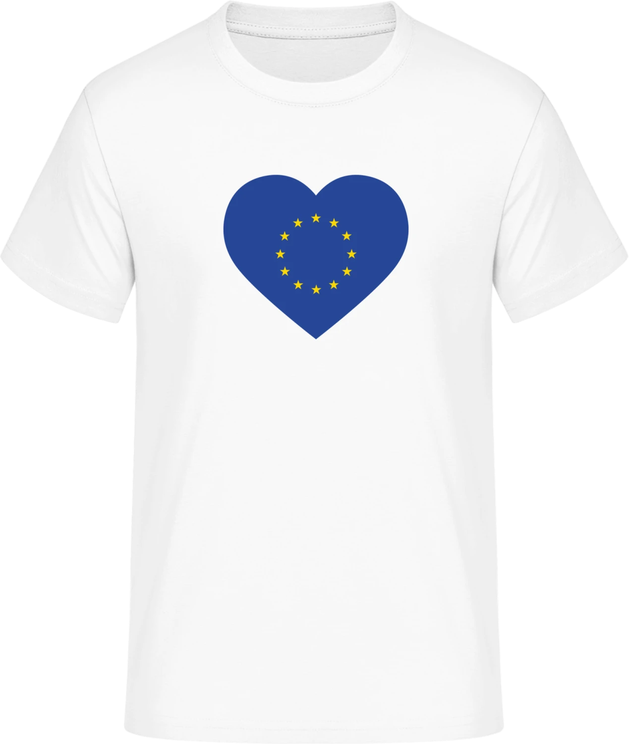 EU Europe Heart Flag - Front_Weiß