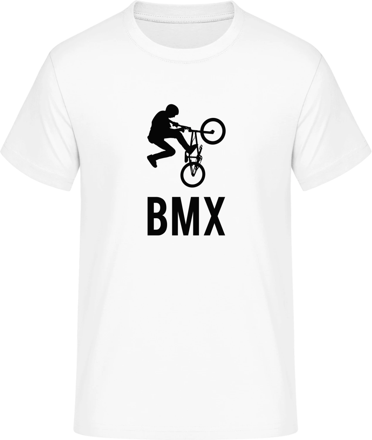 BMX Biker Jumping - Front_Weiß