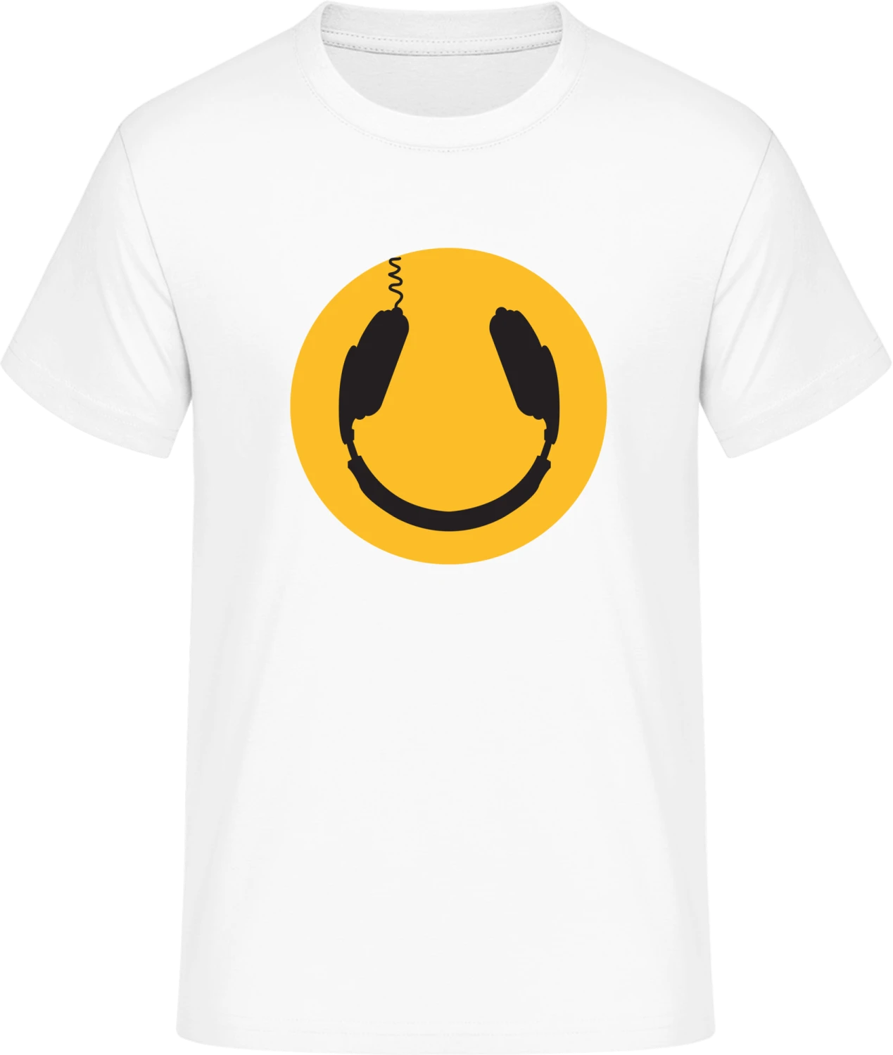 DJ Headphones Smiley - Front_Weiß