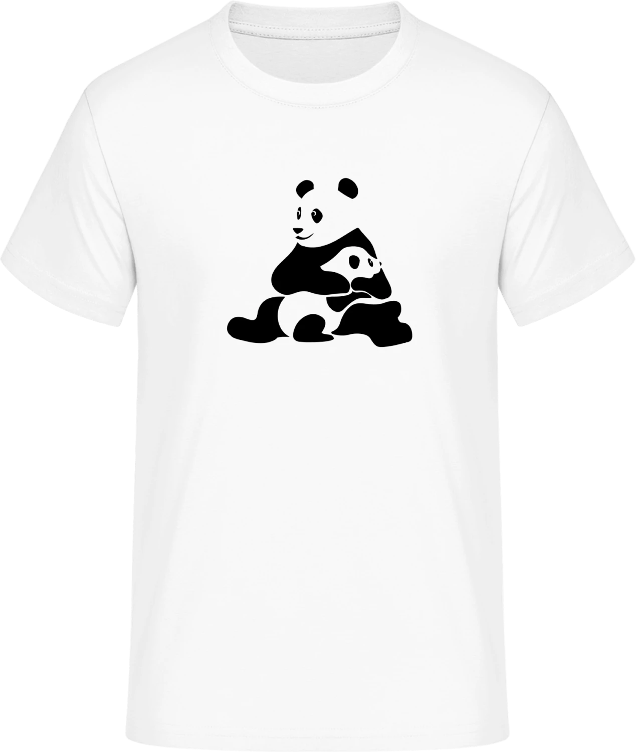 Panda Mama And Baby - Front_Weiß