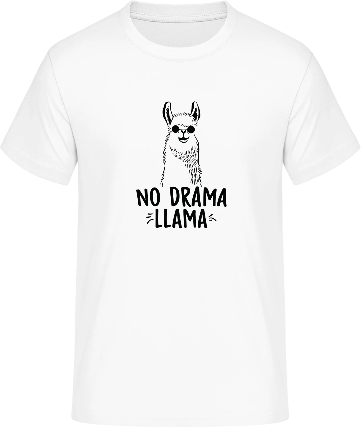 No Drama Llama - Front_Weiß