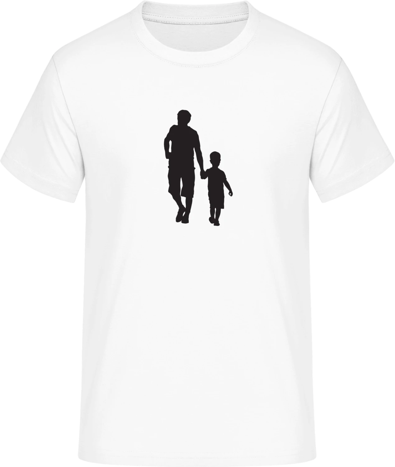 Dad And Son Silhouette - Front_Weiß