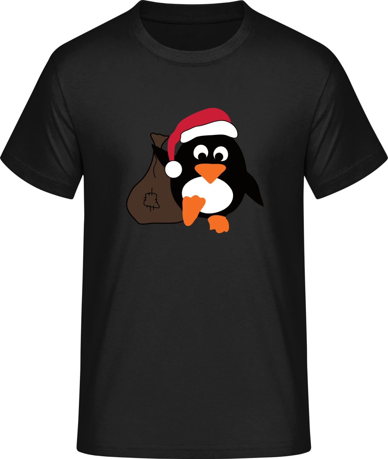 Penguin Santa - Front_Schwarz