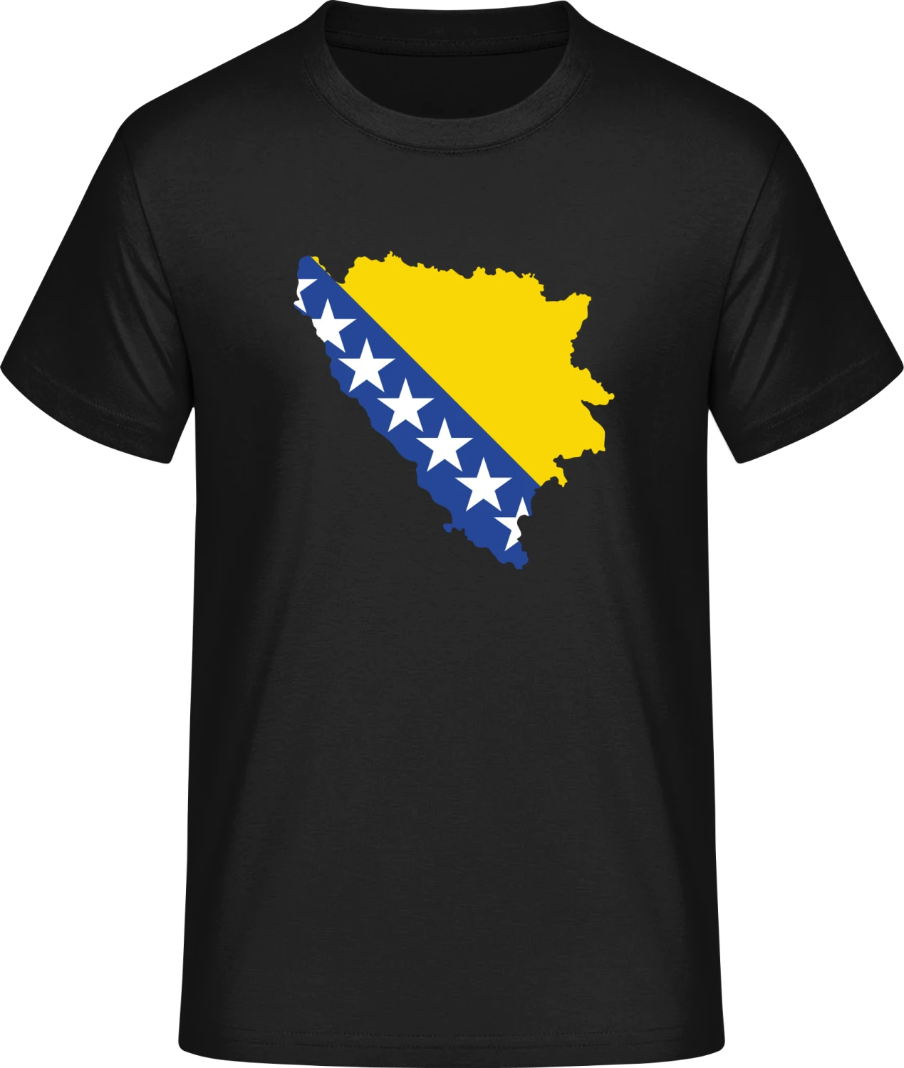 Bosnien Landkarte - Front_Schwarz