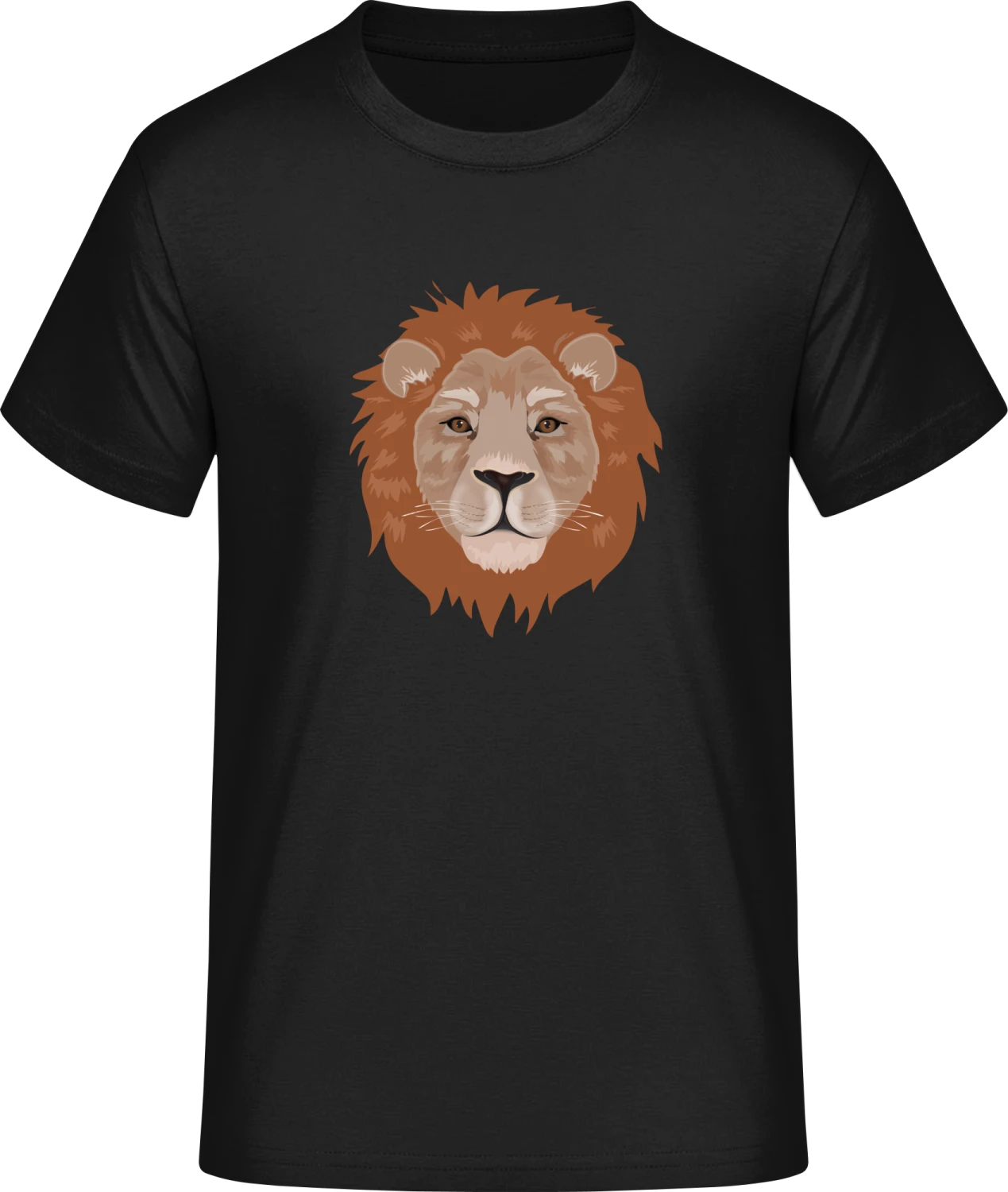 Realistic Lion Head - Front_Schwarz