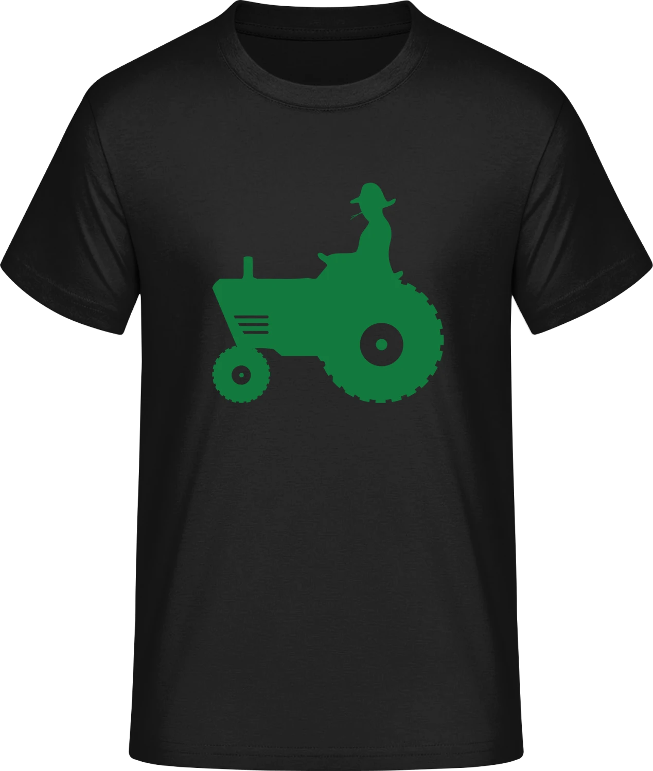 Farmer Driving Tractor - Front_Schwarz