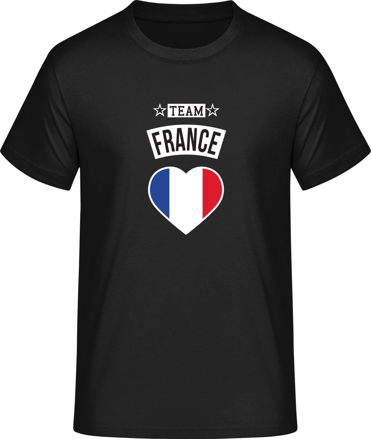 Team France Heart - Front_Schwarz