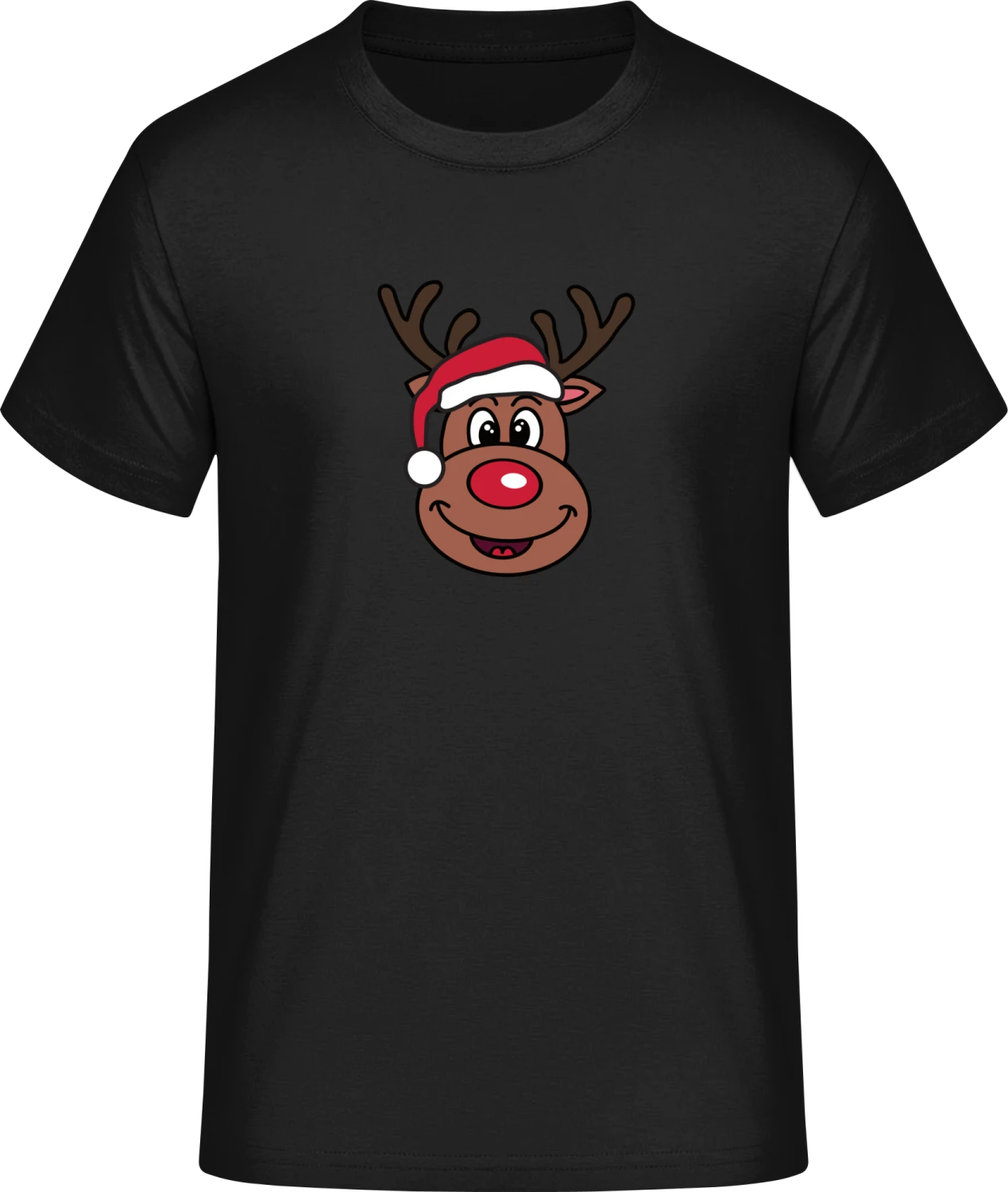 Cute Christmas Reindeer - Front_Schwarz