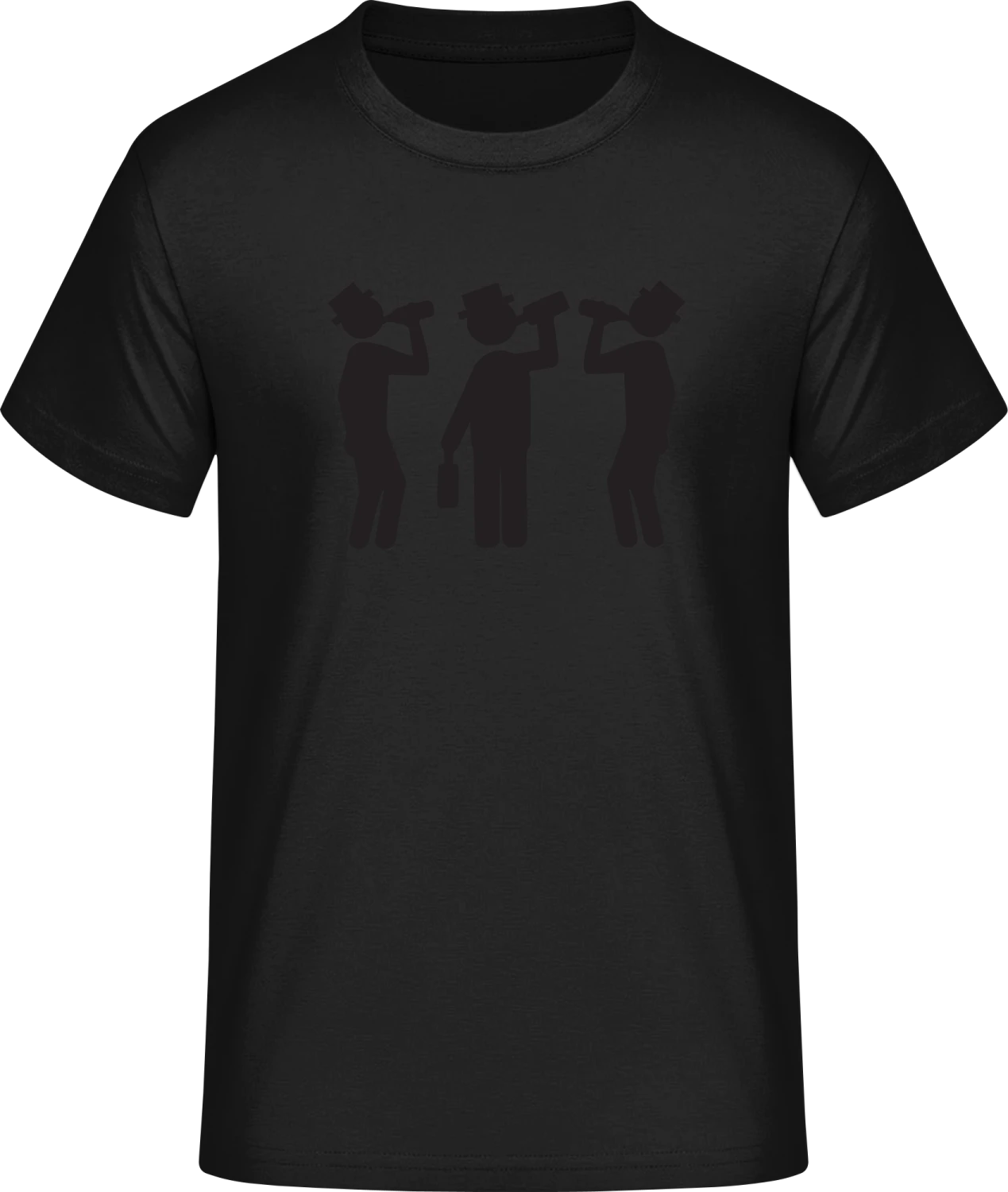 Drinking Group Silhouette - Front_Schwarz