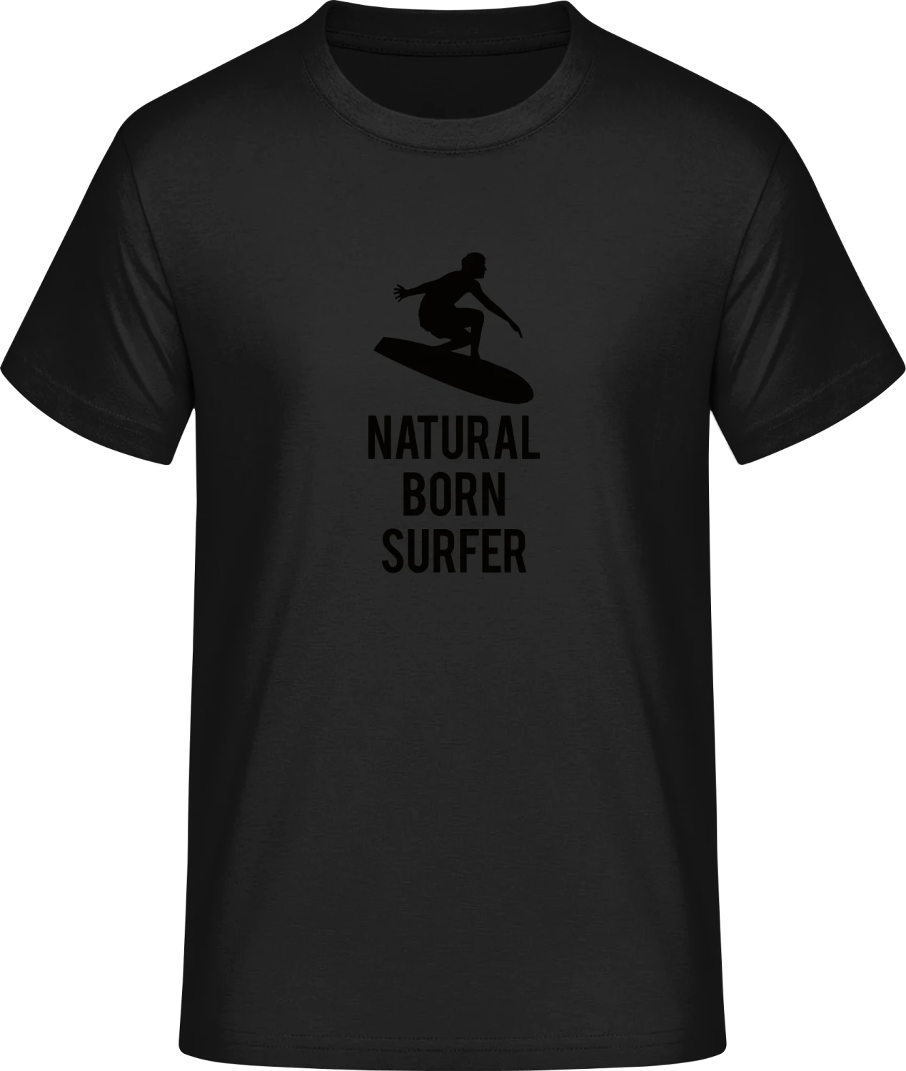 Natural Born Wave Surfer - Front_Schwarz