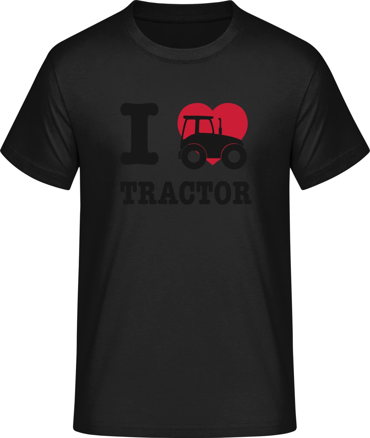 I Love Tractors - Front_Schwarz