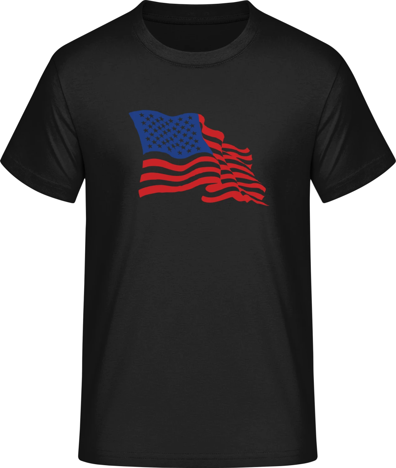 Stars And Stripes USA Flag - Front_Schwarz