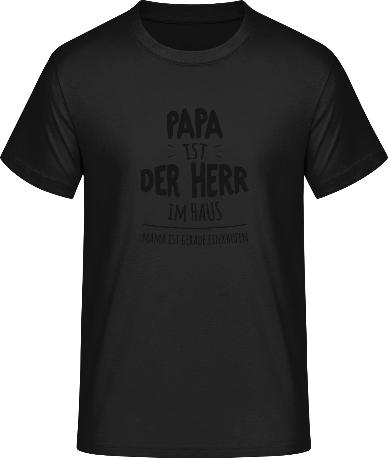 Papa ist der Herr im Haus, Mama ist gerade einkaufen - Front_Schwarz