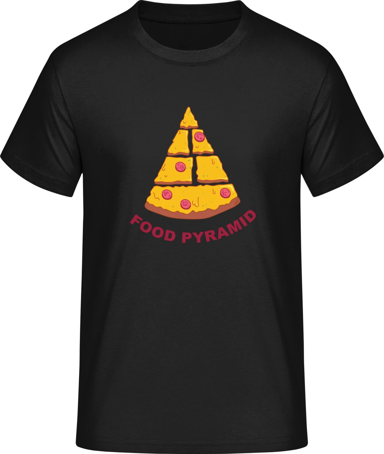 Food Pyramid Pizza - Front_Schwarz