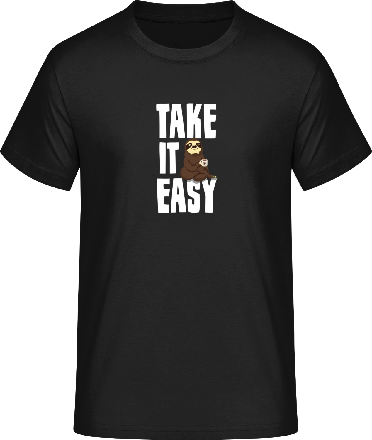 Take It Easy Sloth - Front_Schwarz