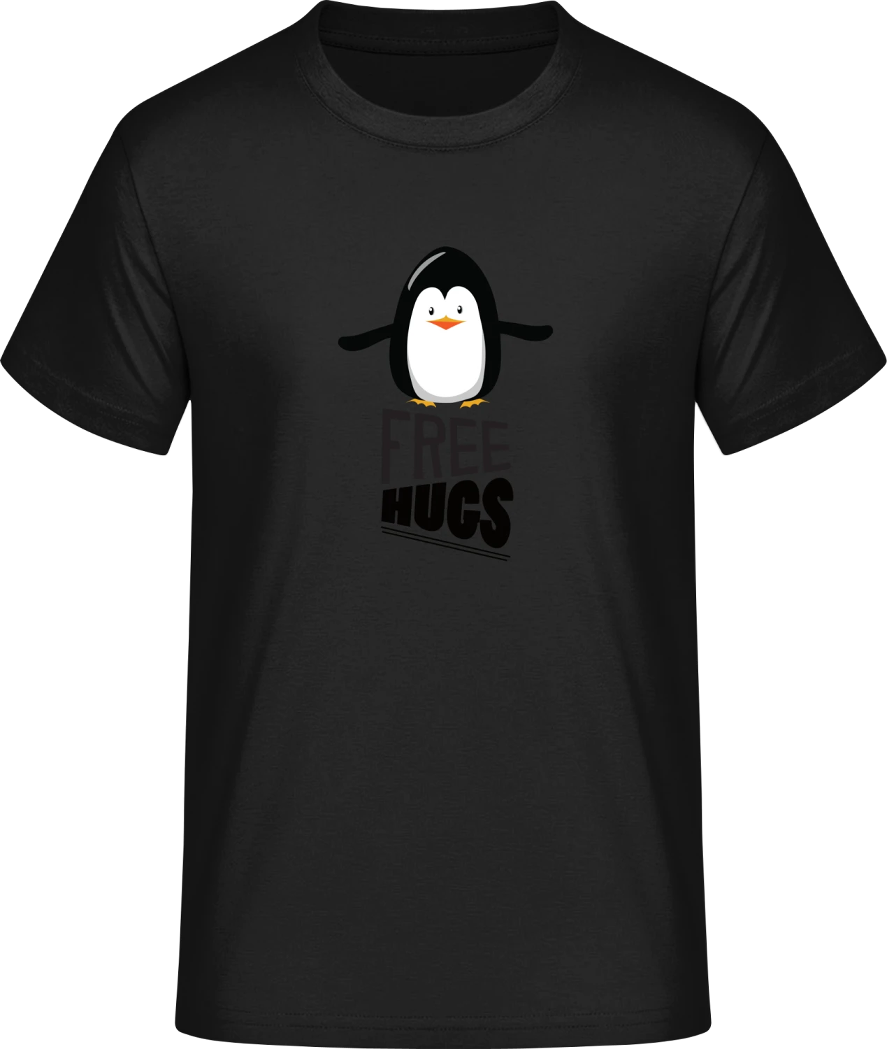 Free Hugs Penguin - Front_Schwarz