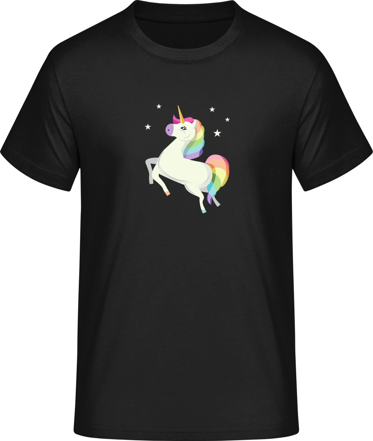 Unicorn With Stars - Front_Schwarz