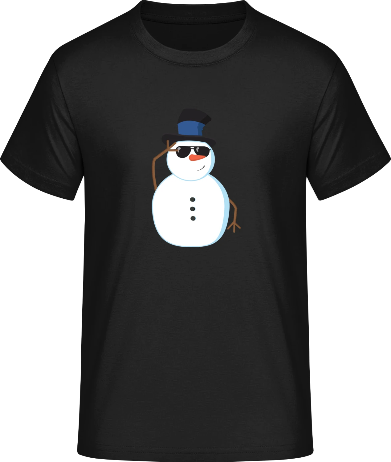 Cool Snowman - Front_Schwarz