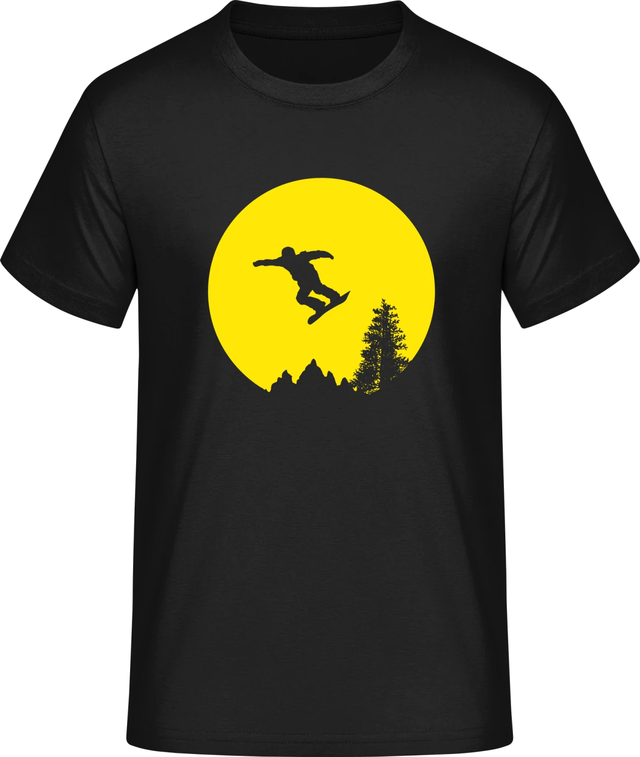 Snowboarder in Moonlight - Front_Schwarz