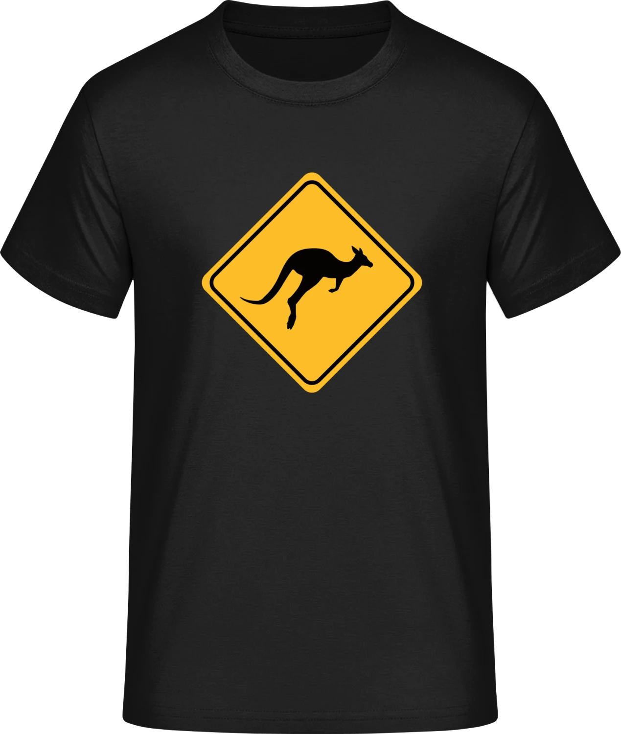 Kangaroo Warning Sign - Front_Schwarz