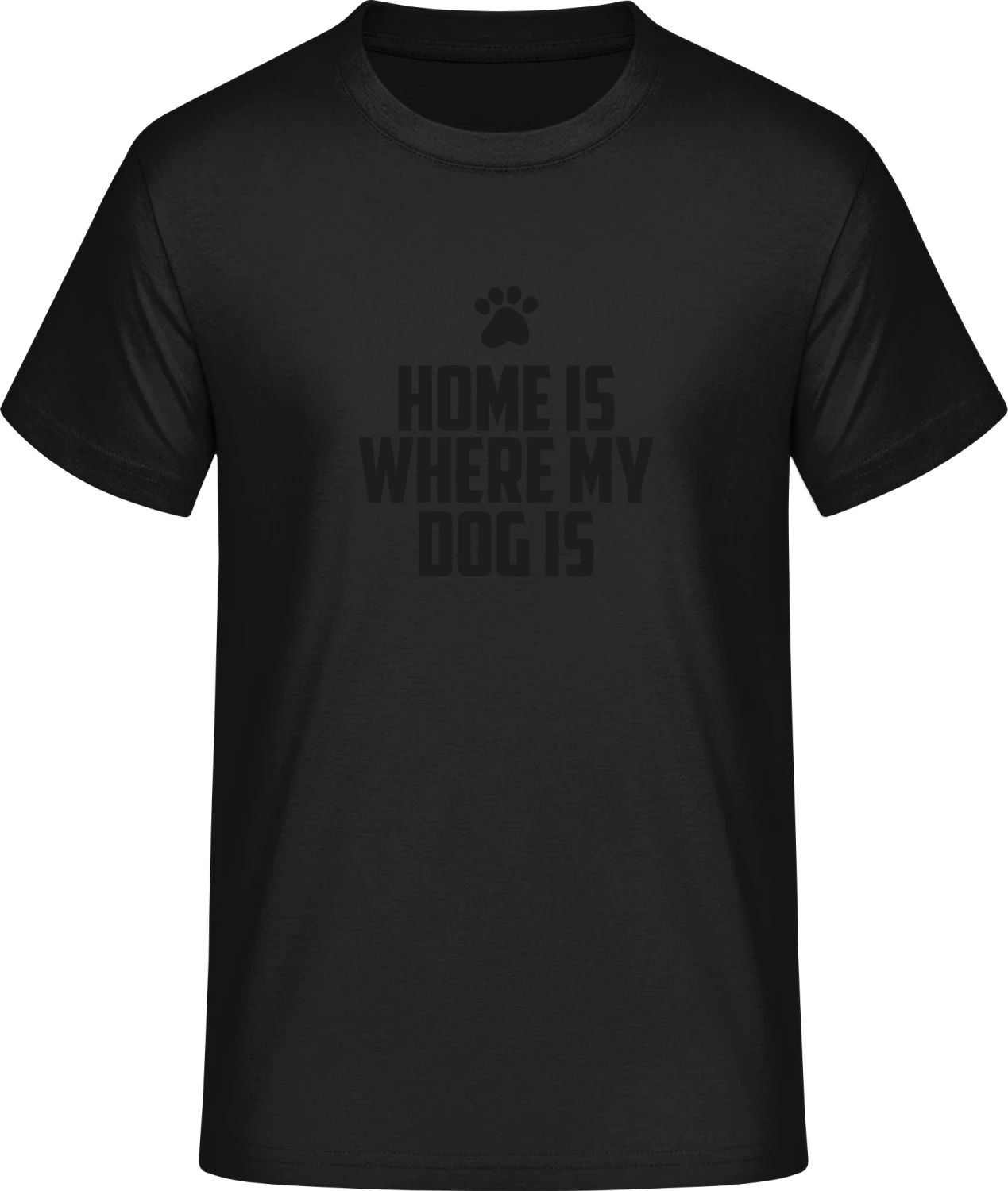 Home Is Where My Dog Is Illustration - Front_Schwarz