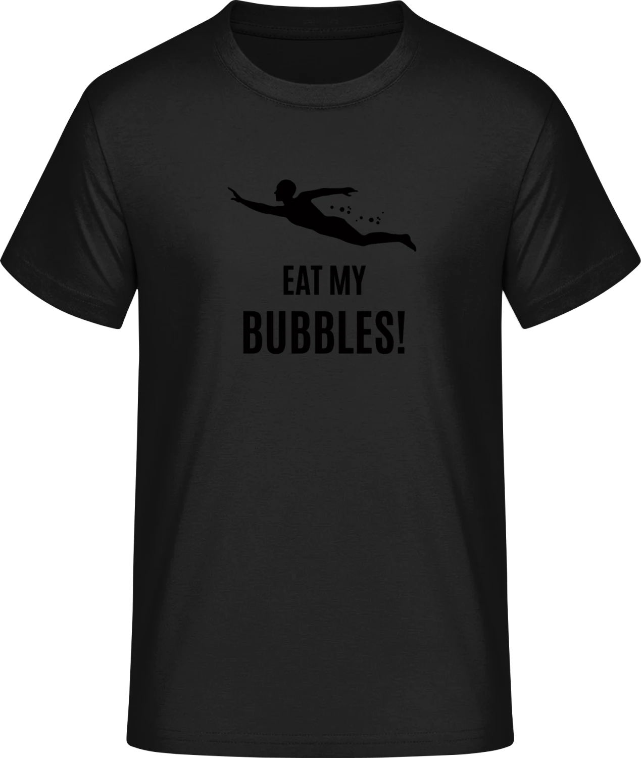 Eat My Bubbles Swimming - Front_Schwarz