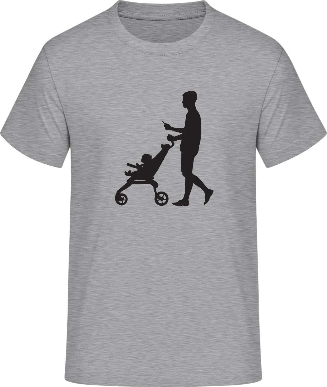 The Walking Dad Silhouette - Front_Sport Grey