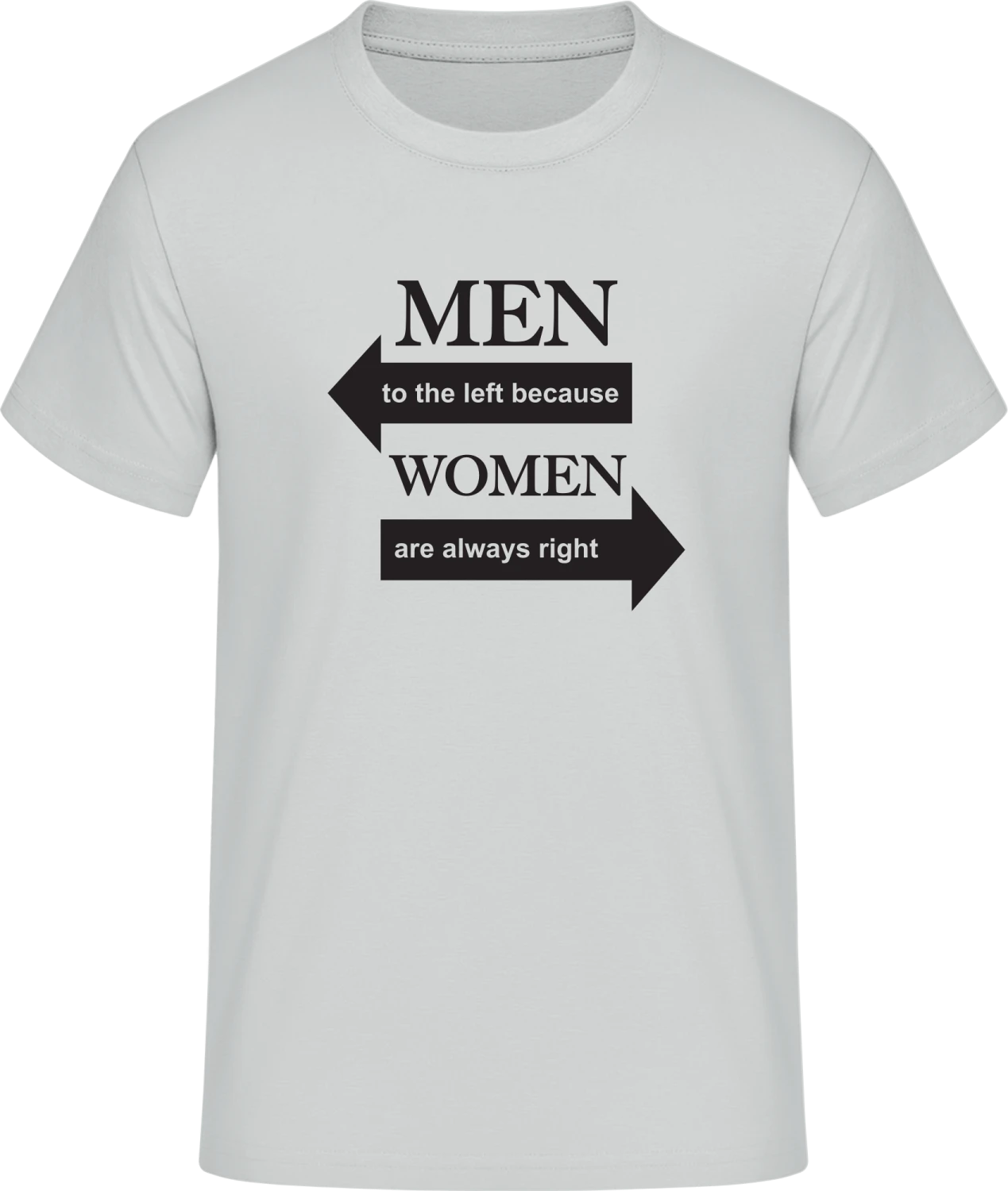 Men To The Left Because Women Are Always Right - Front_Pacific grey