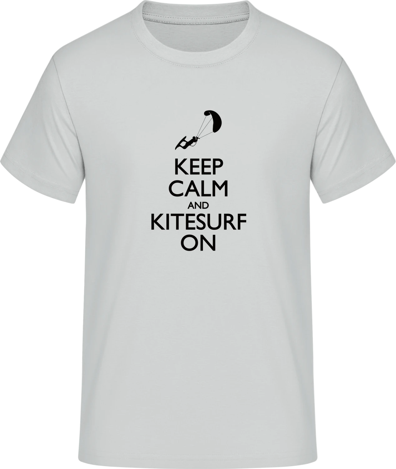 Keep Calm And Kitesurf On - Front_Pacific grey