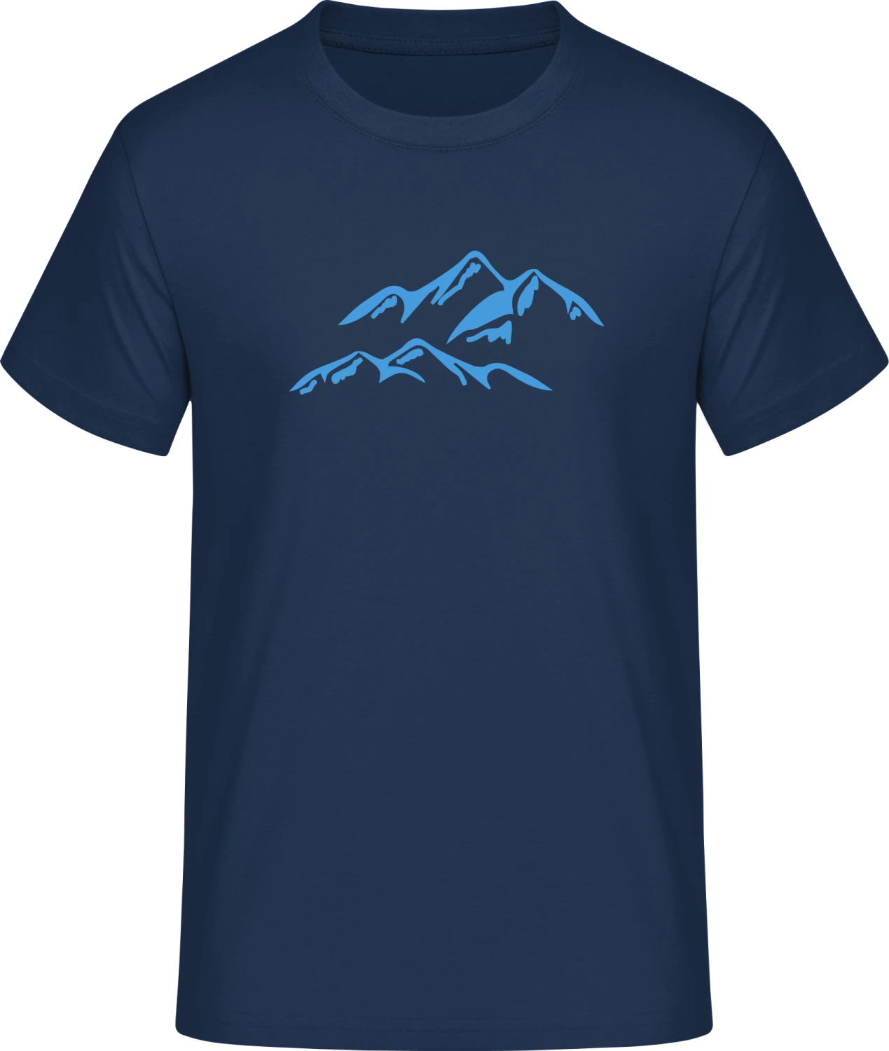 Mountain Silhouette - Navy #E190 T-Shirt - Front