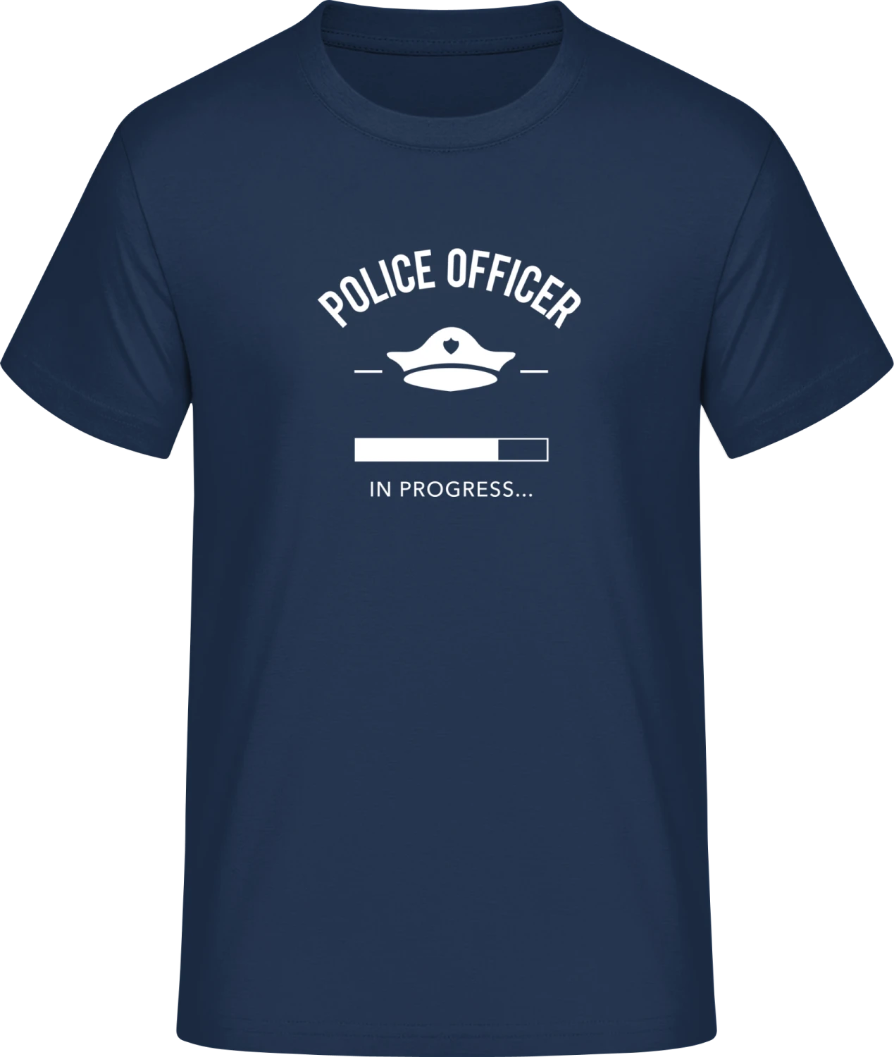 Police Officer in Progress - Navy #E190 T-Shirt - Front