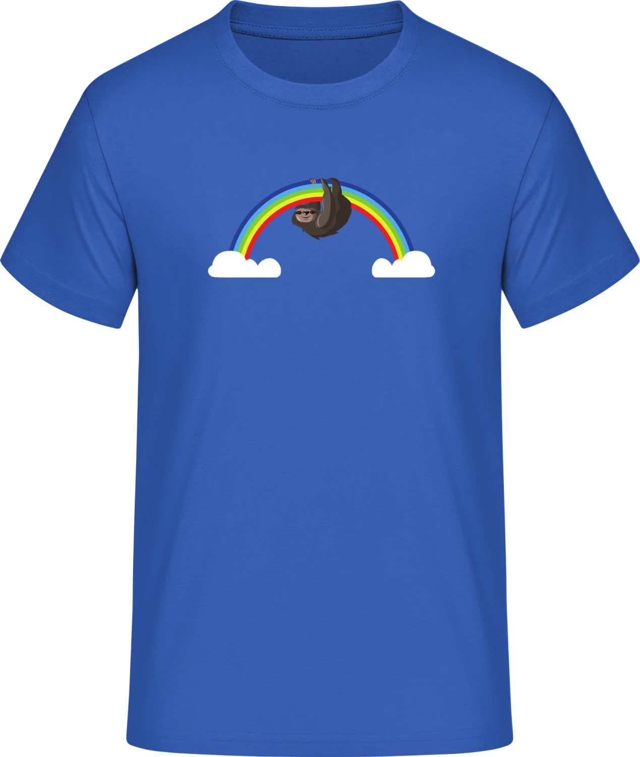 Sloth On Rainbow - Front_Royalblau (1)